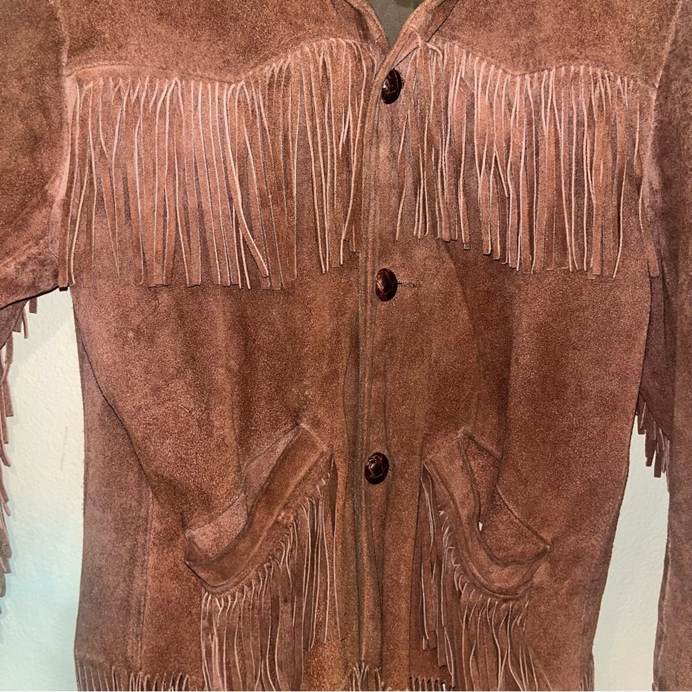 Authentic 1960s Leather Fringe Jacket Leather Jacket with Fringes Easy Rider - Picture 4 of 13